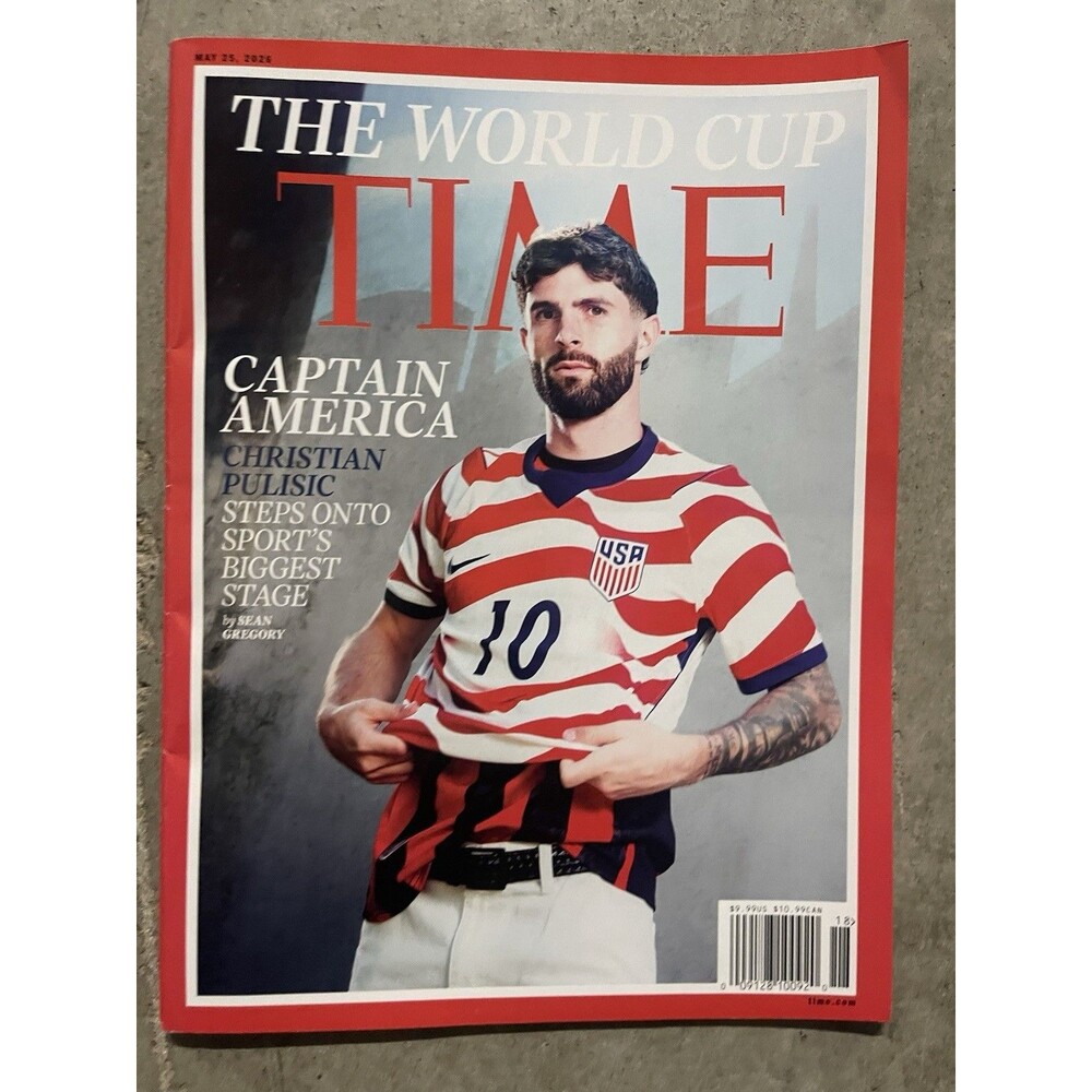 2026 CAPTAIN AMERICA CHRISTIAN PULISIC Cover Time 100 Magazine May 25 Issue CUP